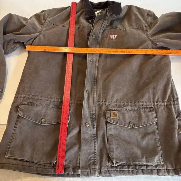 Carhartt C52 CHT men Sz XXL tall Detroit Style Blanket Lined 4Aces Stitched Back - Picture 8 of 16